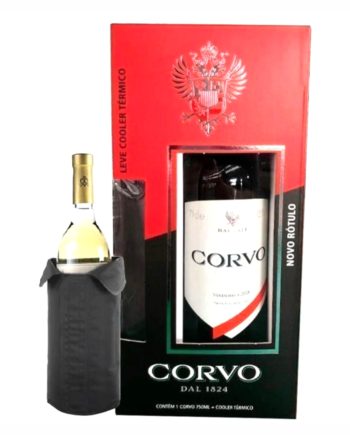 Kit Vinho Italiano Corvo c/ Cooler Térmico Tinto 750ml